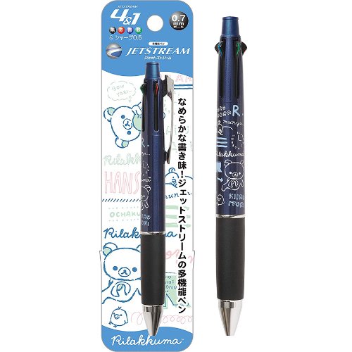 [펜] SAN-X 제트스트림 4&amp;1 멀티펜 : 리락쿠마 네이비