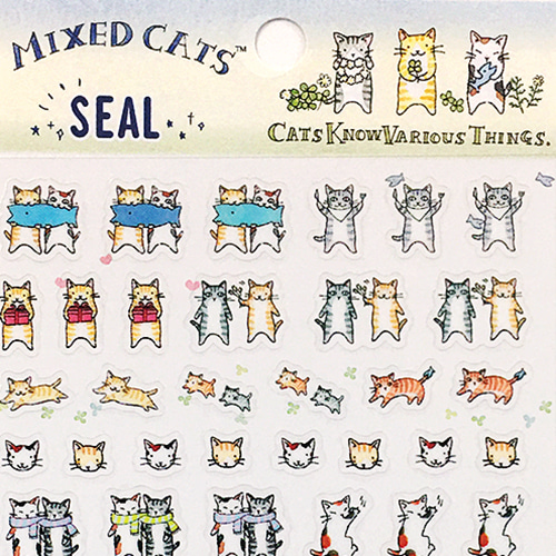 [씰] SAN-X 스티커 : MIXED CATS (신상 캐릭터)