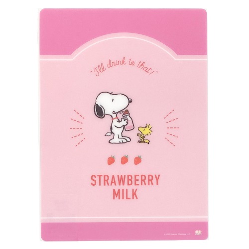 [책받침] 스누피 딸기 우유 B5
