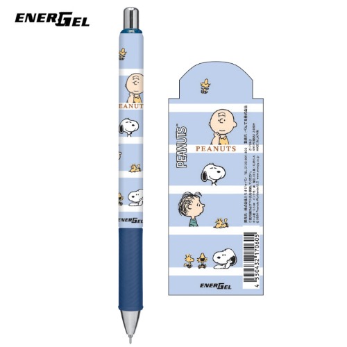 [펜] 펜텔 에너겔 캐릭터 볼펜 0.5mm / 스누피 블루 가로줄