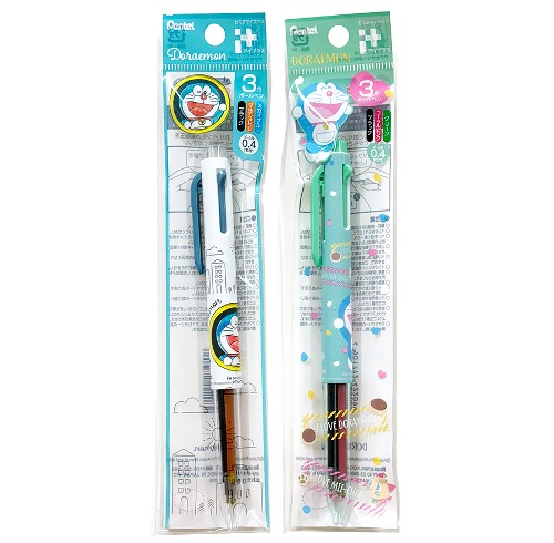 [펜] 펜텔 아이플러스 3색 볼펜 : 도라에몽 (2종)