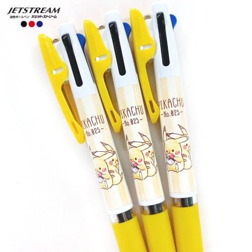 [펜] 포켓몬스터 피카츄 제트스트림 3색 볼펜 : 옐로우 스트라이프