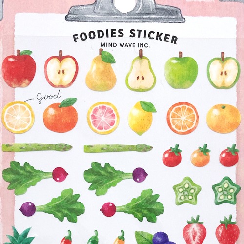 [씰] 마인드웨이브 FOODIES 음식 스티커 : 과일 야채