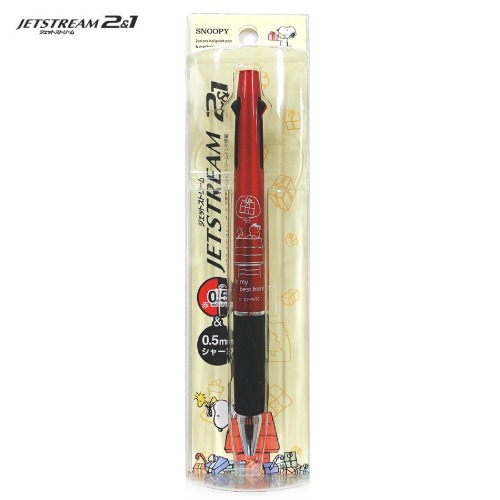 [펜] 스누피 제트스트림 2&amp;1 멀티펜 (레드 선물)