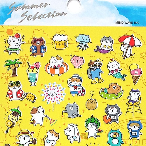 [씰] 마인드웨이브 Summer selection 여름 한정 스티커 : 네코짱의 여름