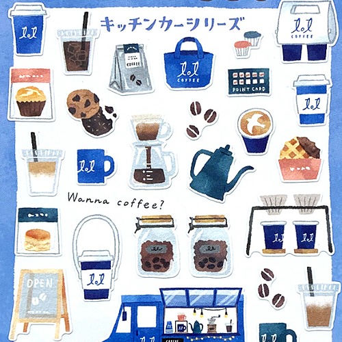 [씰] 마인드웨이브 코토리마치 상점가 푸드트럭 스티커 : 커피