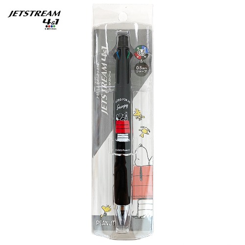 [펜] 디즈니 제트스트림 4&amp;1 멀티펜 / 스누피 빨간지붕 블랙