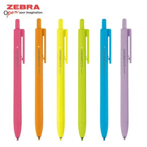 [형광펜] 제브라 클릭 브라이트 2mm 형광펜 (6색)