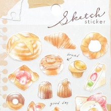 [씰] 마인드웨이브 스케치 스티커 : 빵